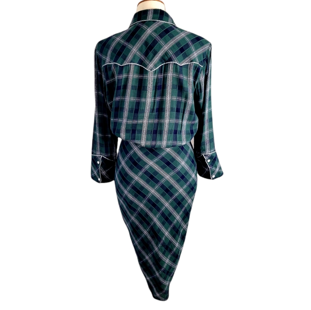 Veronica Beard Green Plaid Dress - Picture 11 of 16